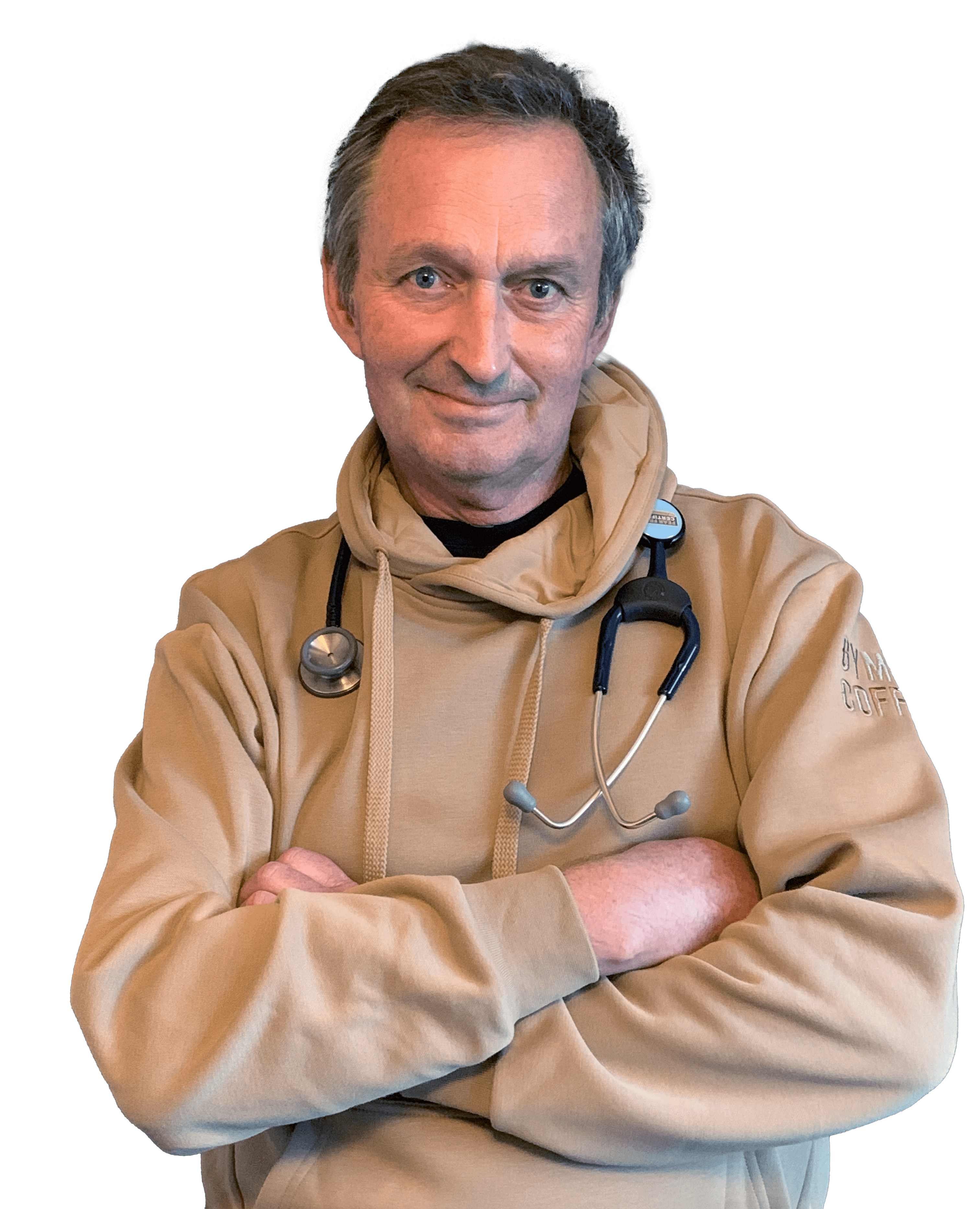 Dr. Noel Crymble smiling with arms crossed.